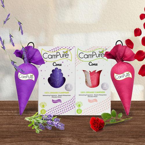 CamPure Cone - Lavender & Rose (Pack of 2)