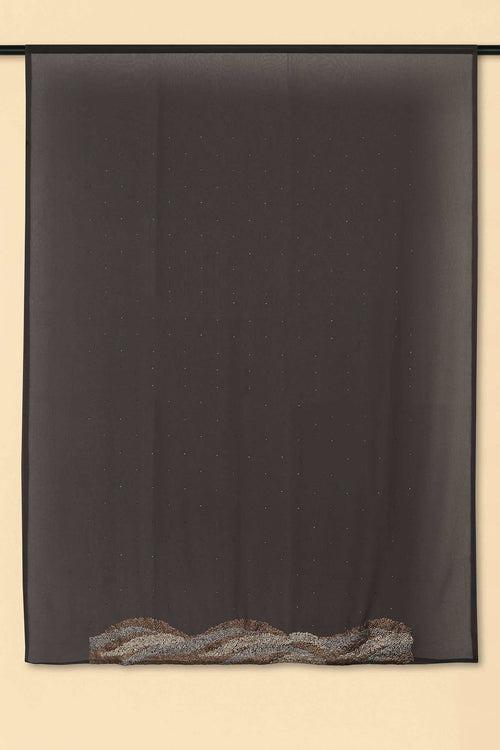 BLACK UNSTITCHED SUIT WITH BOTTOM FABRIC & DUPATTA