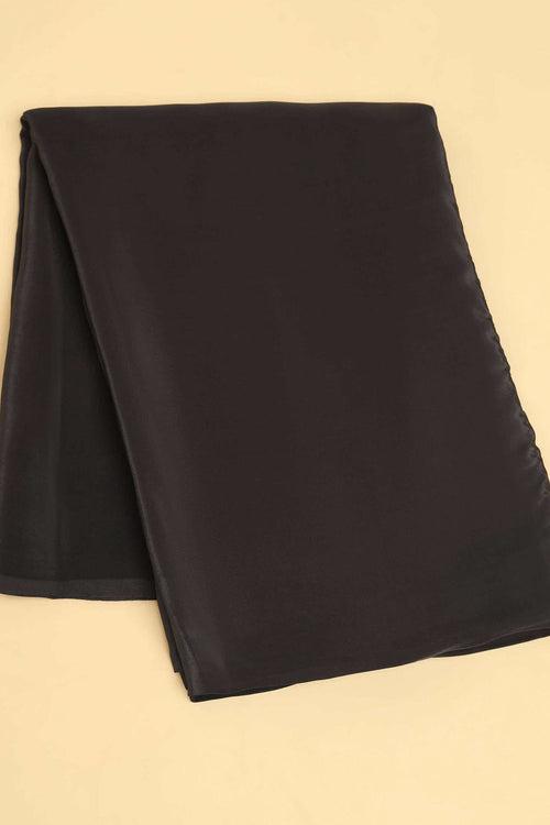 BLACK UNSTITCHED SUIT WITH BOTTOM FABRIC & DUPATTA