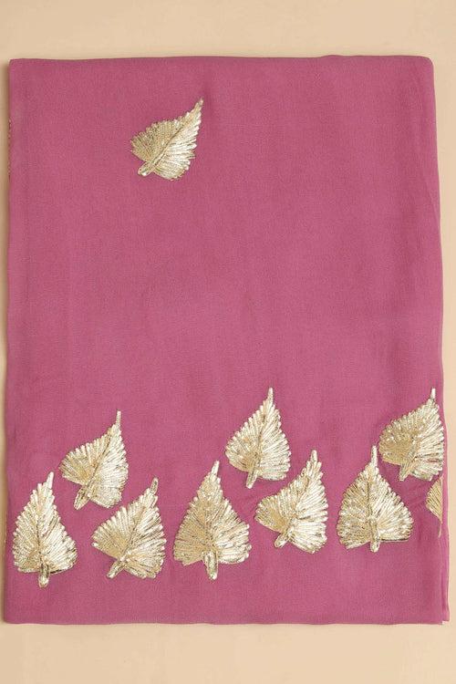 DEEP PINK UNSTITCHED SUIT WITH BOTTOM FABRIC & DUPATTA