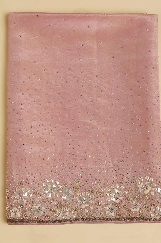 PINK UNSTITCHED SUIT WITH BOTTOM FABRIC & DUPATTA