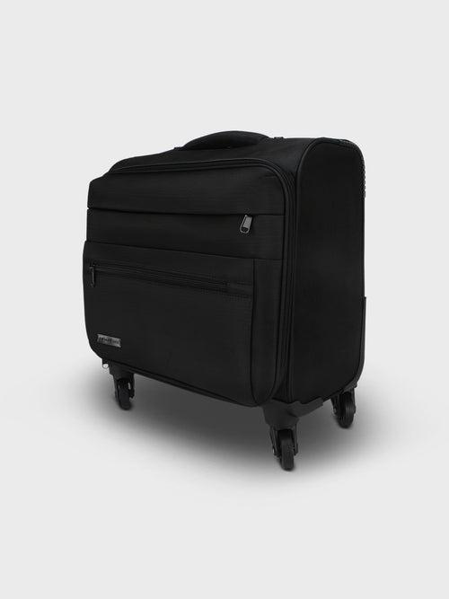 Dominic Polyester 40 Litre Overnighter Laptop Pilot Roller Case | Cabin Luggage | Overnight Business Trolley Bag | Cabin Overnighter