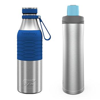 Steel Delight Combo (Burell Classic Bottle 600 ML Navy + Minsk Stainless Steel Bottle 750 ML) - Steel