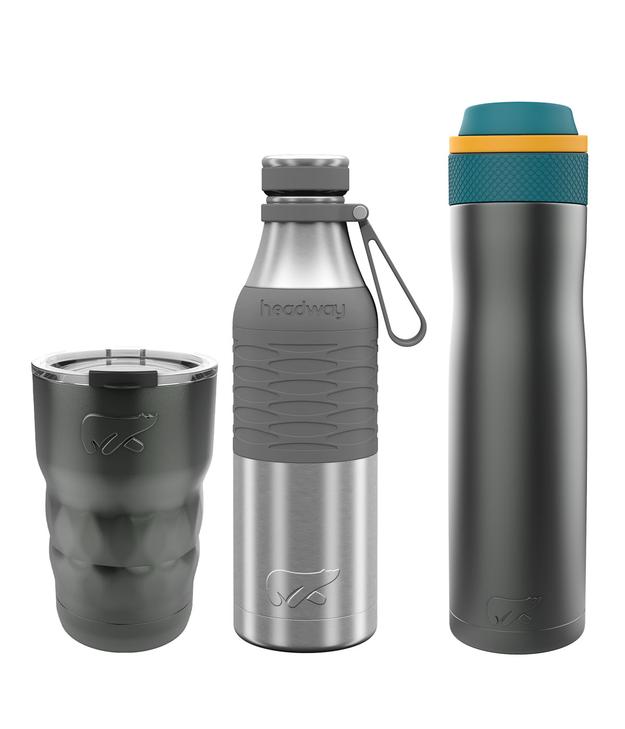 Travel Easy Combo (Java Coffee Mug 360ml + Burell Insulated Bottle 600 ML + Oslo Insulated Bottle 750 ML) - Space Grey