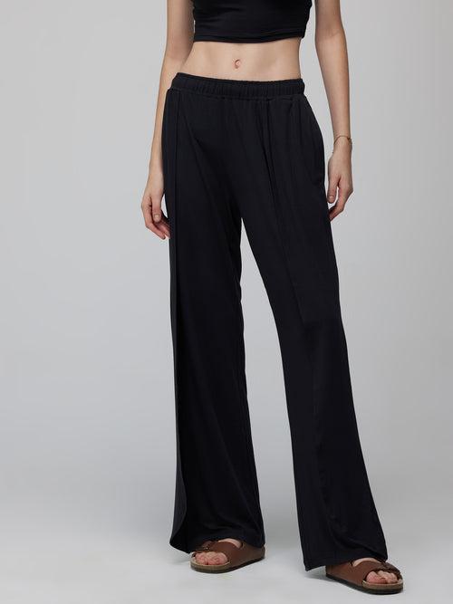 Black Ease Flare Pants