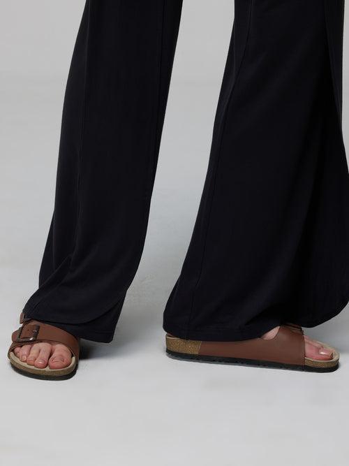 Black Ease Flare Pants