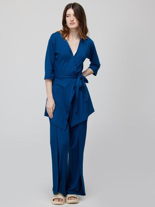 Blue Ease Flare Pants