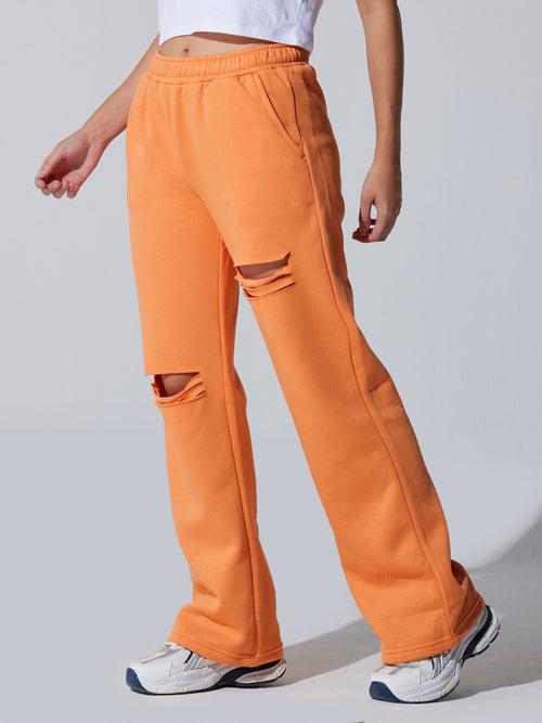 Orange Dual Slit Adapt Joggers