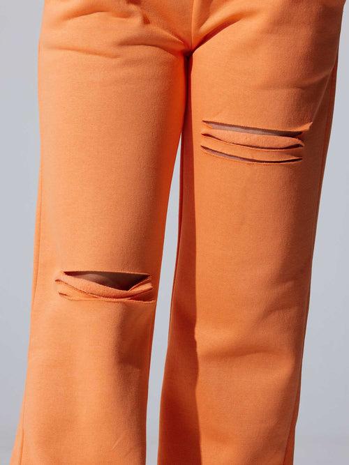 Orange Dual Slit Adapt Joggers