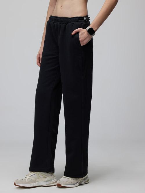 Black Relaxed Wide Leg Pants