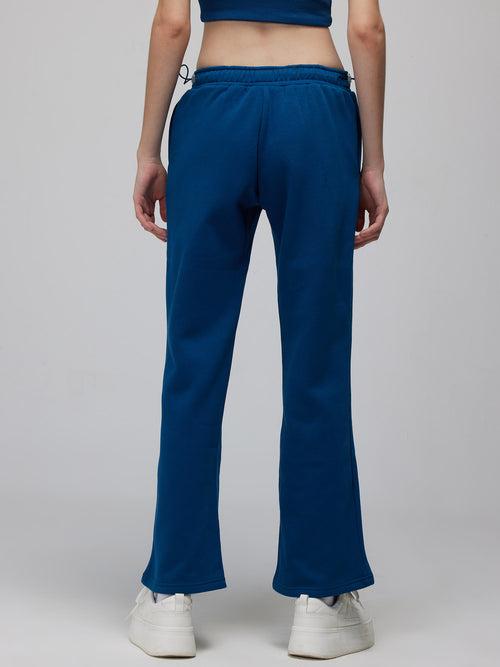 Blue Relaxed Wide Leg Pants