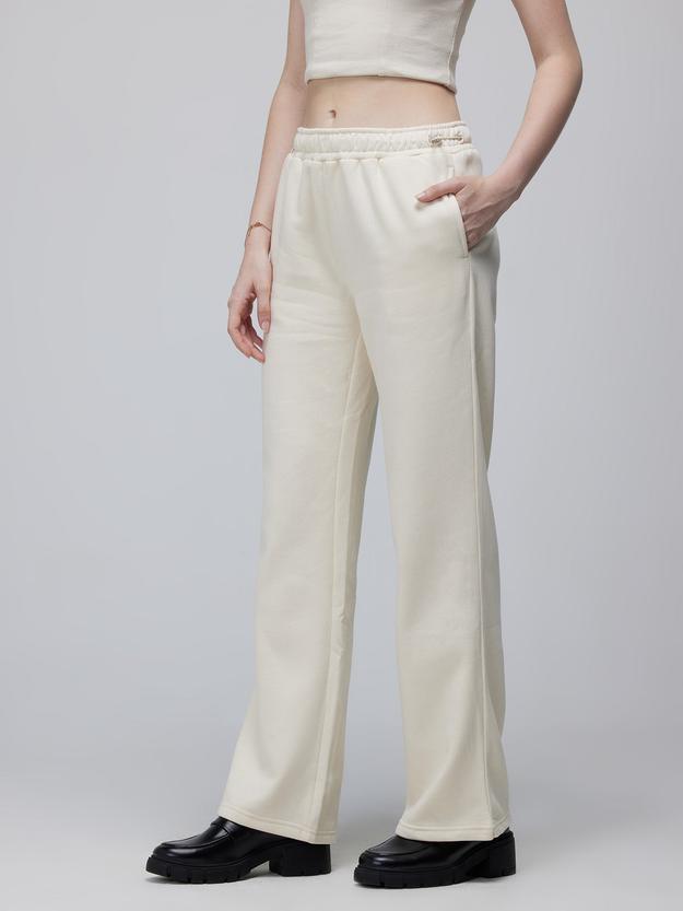 Ivory Relaxed Wide Leg Pants