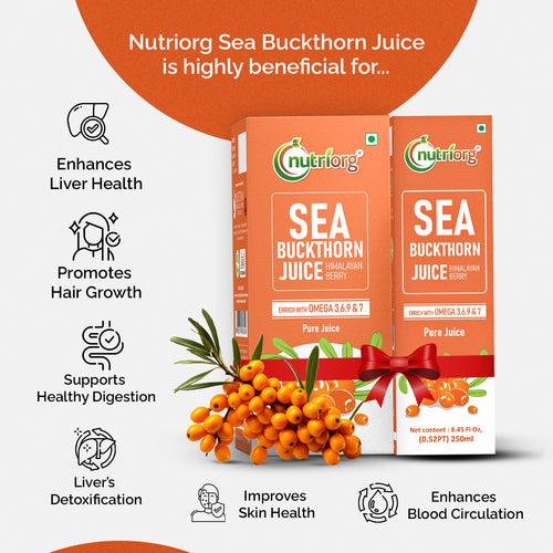 Nutriorg Sea Buckthorn Juice | Buy 500 ml Get 250 ml Free