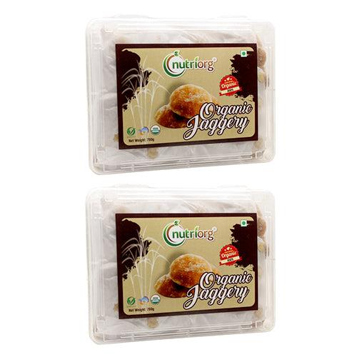 Nutriorg Certified Organic Raw Jaggery 1400gm (Pack of 2*700gm)