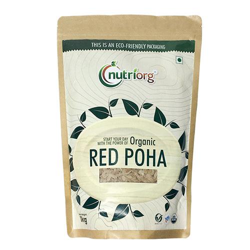 Nutriorg Organic Red Poha 1kg (Pack of 2)