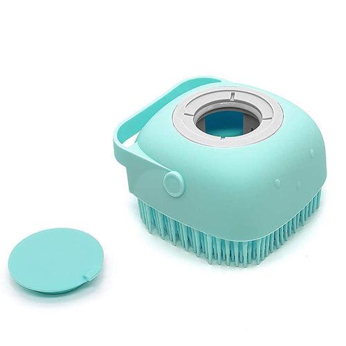 Siliconne masaage Bath Brush, Body Scrubber with Soap Dispenser Brush, Silicone Exfoliating Brushes, Soft Body Exfoliator, Bath Loofah for Babies, Kids, Women, Men and Pets (Multicolor) - Pack of 1