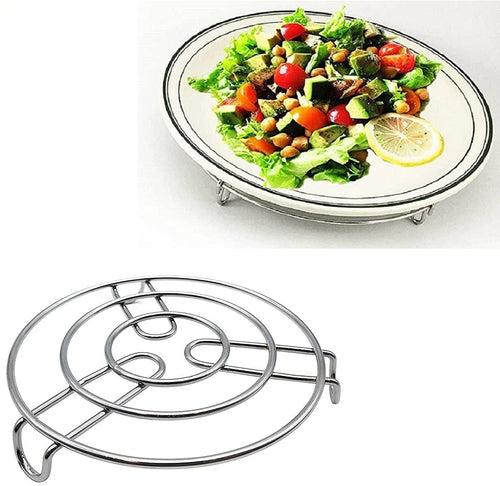 Stainless Steel Trivet Set of 2 | Steel Pot, Cooker, Donga Stands | Heat Resistant Hot Plate Dishes Holder Trivet Set | | Round Steamer Rack Stand | Round Steamer Rack Stand | Pack of 2 (2)