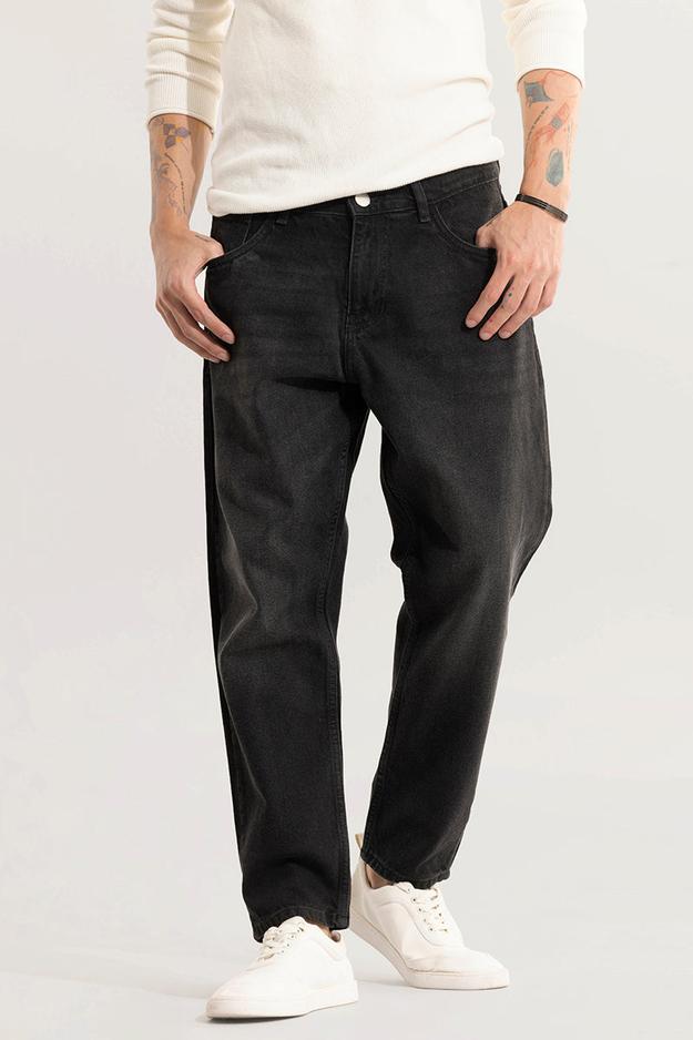 Dusk Mid Black Baggy Fit Jeans | Relove