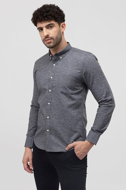 Sprauncy Charcoal Grey Linen Shirt | Relove