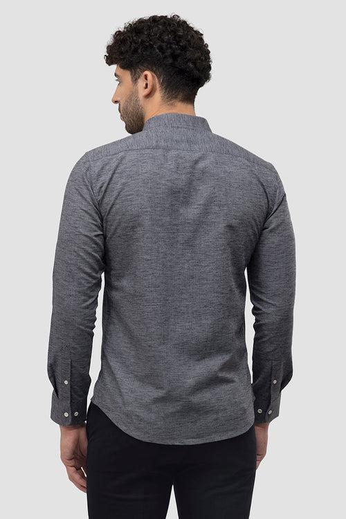 Sprauncy Charcoal Grey Linen Shirt | Relove