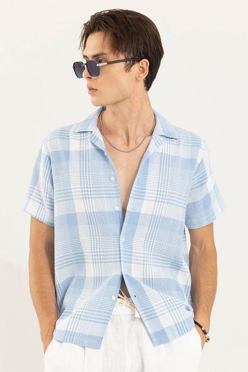 Astral Weave Check Blue Shirt | Relove