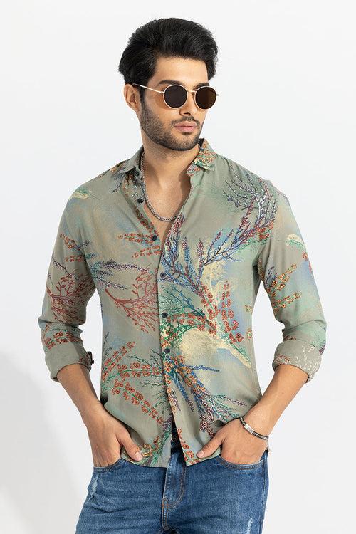 Fuji Flower Green Shirt | Relove