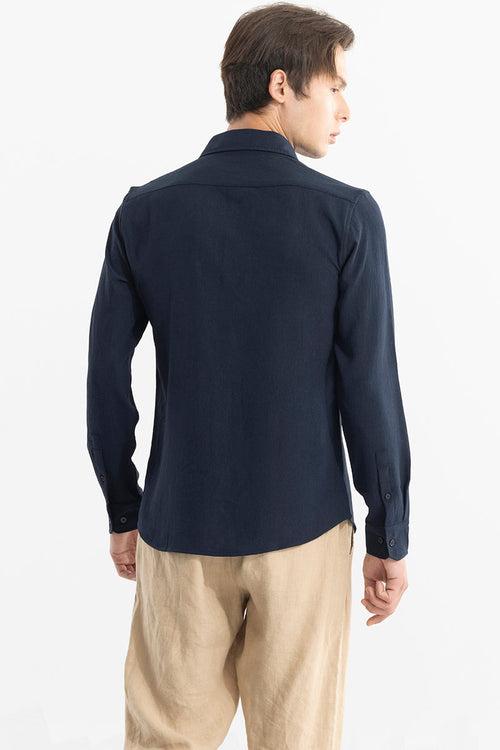 Chagrin Navy Shirt | Relove