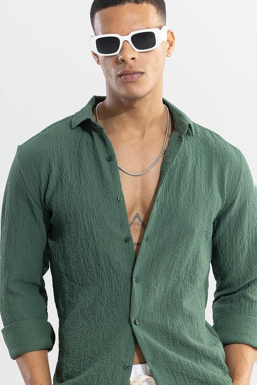 Mash Wrinkle Green Shirt | Relove