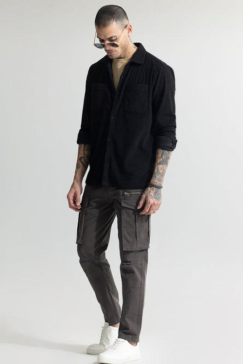 Cozy Cord Black Shirt | Relove