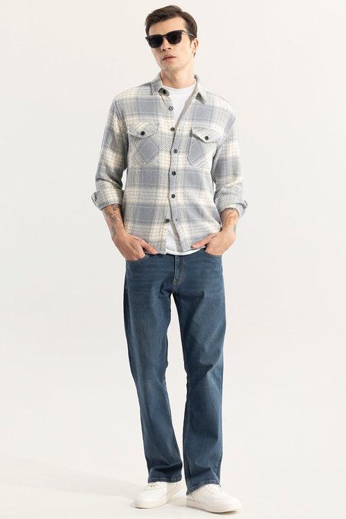 Square Grid Grey Checks Shirt | Relove