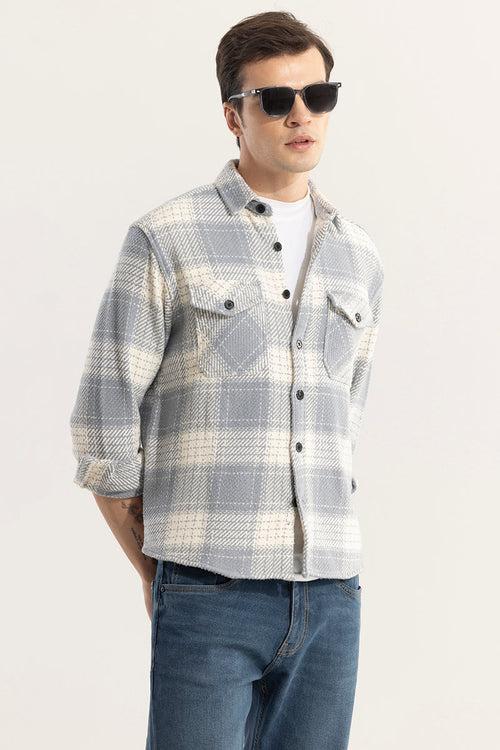 Square Grid Grey Checks Shirt | Relove