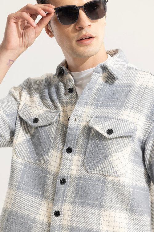 Square Grid Grey Checks Shirt | Relove