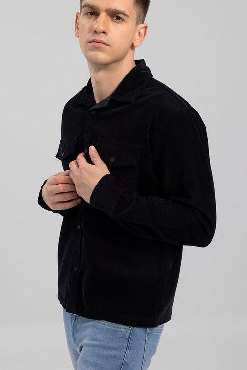 Artic Black Corduroy Overshirt | Relove