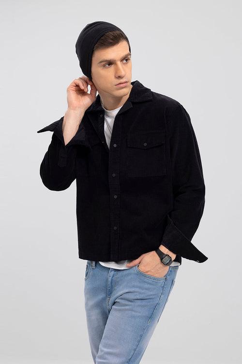 Artic Black Corduroy Overshirt | Relove