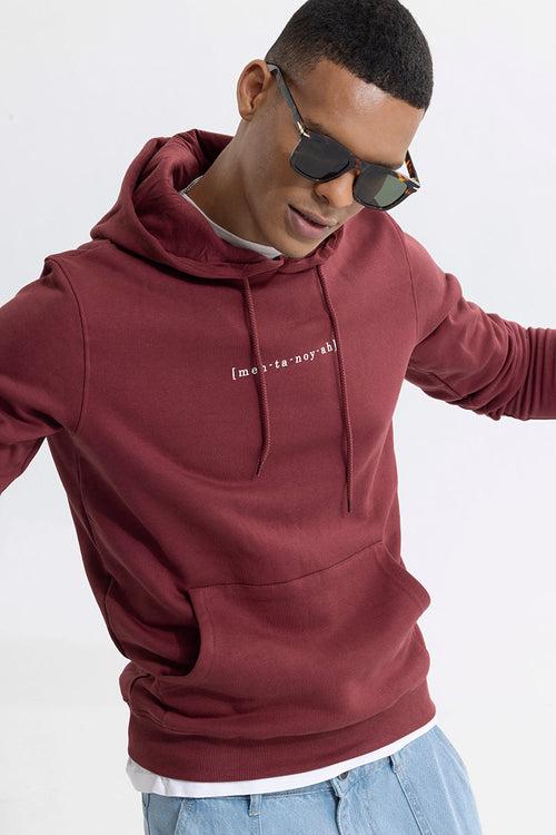 Meh-Ta-Noy-Ah Maroon Hoodie | Relove