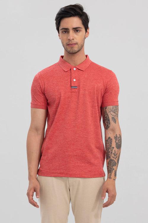 Felix Coral Red Polo T-Shirt | Relove