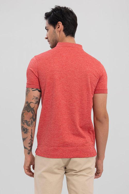 Felix Coral Red Polo T-Shirt | Relove