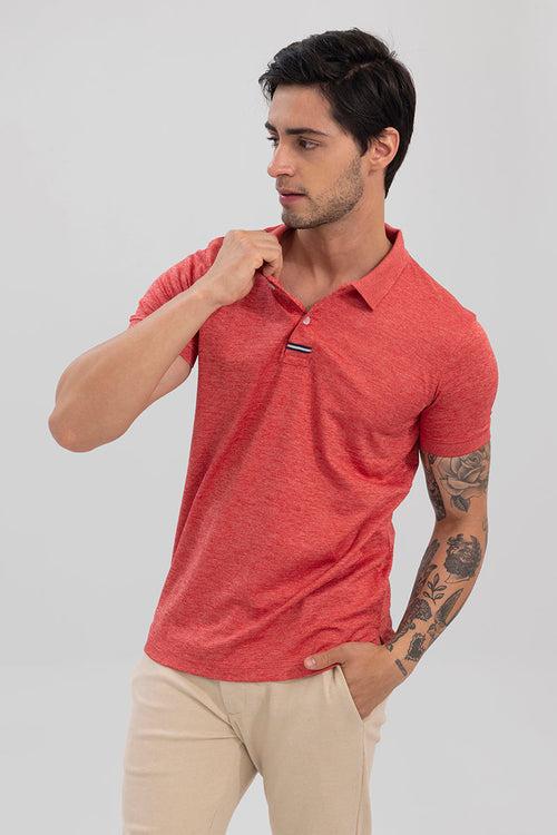 Felix Coral Red Polo T-Shirt | Relove