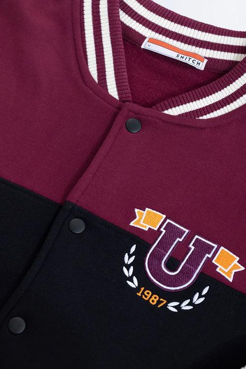 Champs Burgundy Varsity Jacket | Relove