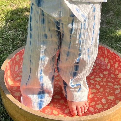 Cotton Pant for Kids | Greek Blue