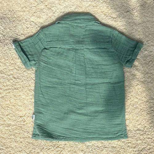 Cotton Collar Shirt with Short for Kids | Sea Weed