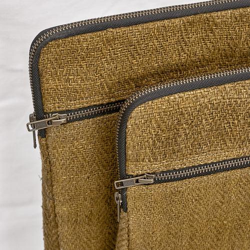 Hemp Laptop Sleeve Bag | Olive Green | 15-16 inches