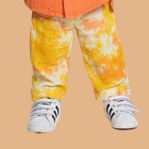 Cotton Pant for Kids | Yellow & Orange