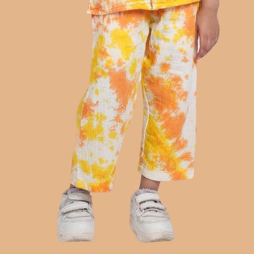 Cotton Pant for Kids | Yellow & Orange