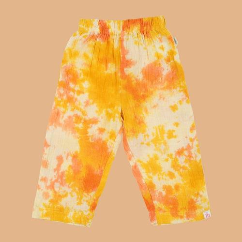 Cotton Pant for Kids | Yellow & Orange