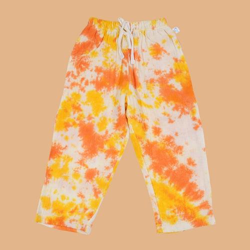 Cotton Pant for Kids | Yellow & Orange