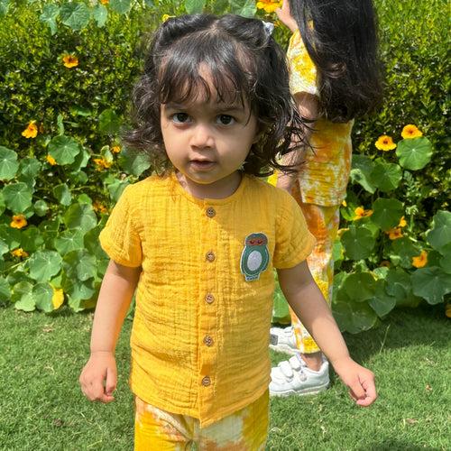 Cotton Shirt for Kids | Yellow