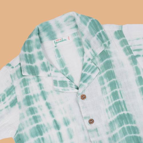 Cotton Collar Shirt for Kids | Sea Weed