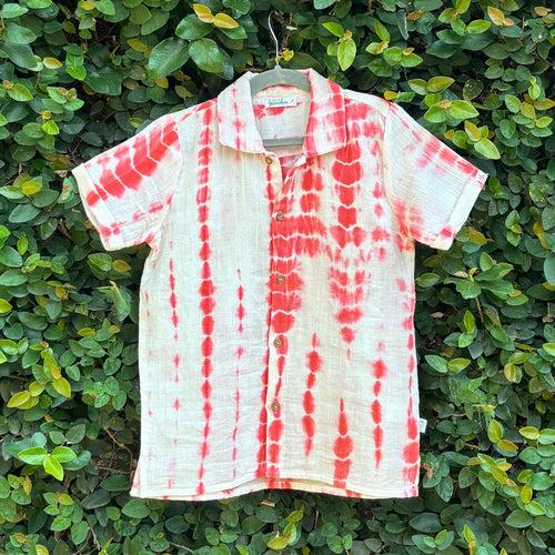 Cotton Collar Shirt for Kids | Nobel Red