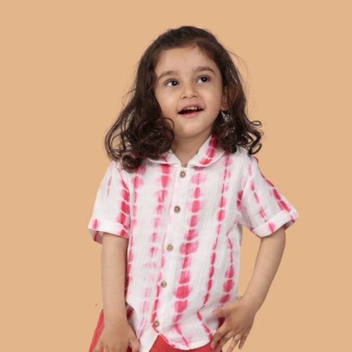 Cotton Collar Shirt for Kids | Nobel Red